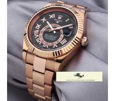 HK452 ROLEX OYSTER PERPETUAL SKYWELLER ROSE GOLD